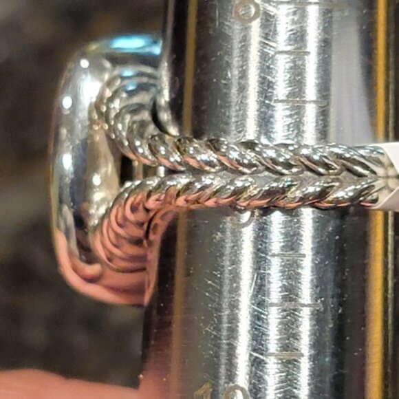 David Yurman S/S & Diamonds 17mm Lemon Citrine ALBION Ring Sz 9 - Picture 5 of 8